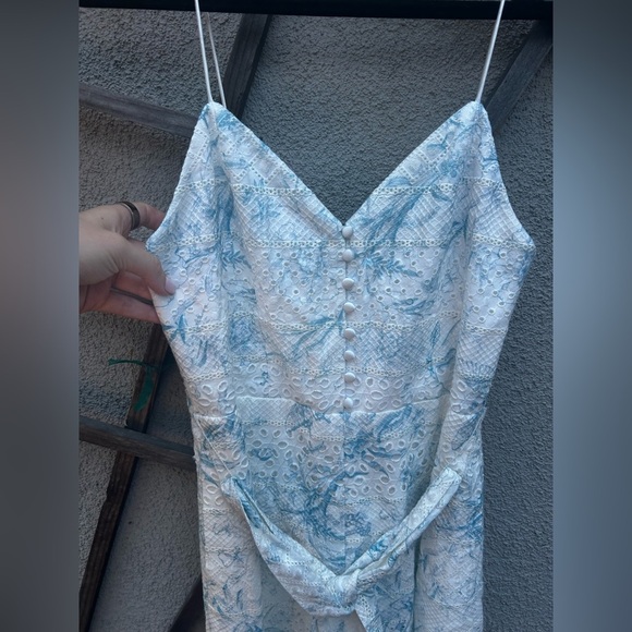 Alice and Olivia Shanti Printed Eyelet Jumpsuit - Picture 5 of 11